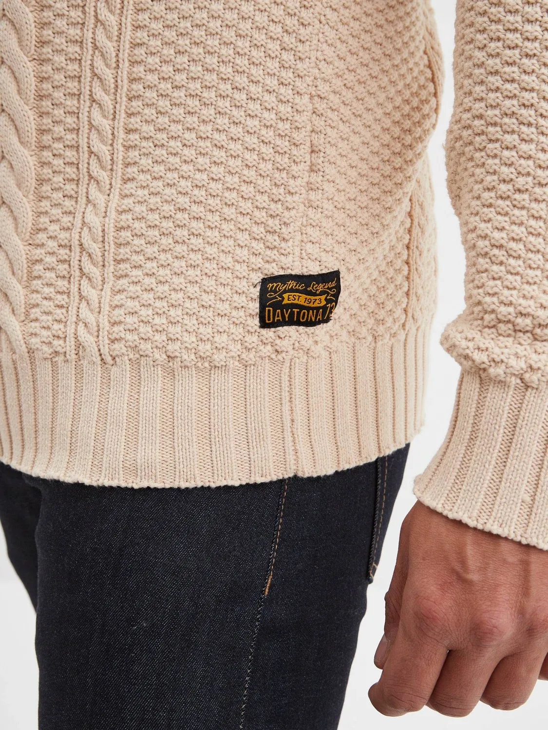 DAYTONA Lander pull col roulé homme 100% coton