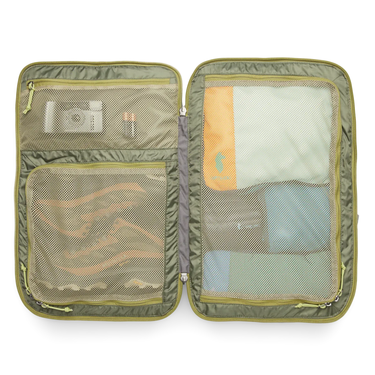 Cotopaxi Allpa 35L Travel Pack sac voyage Lemongrass/Cedar cabine