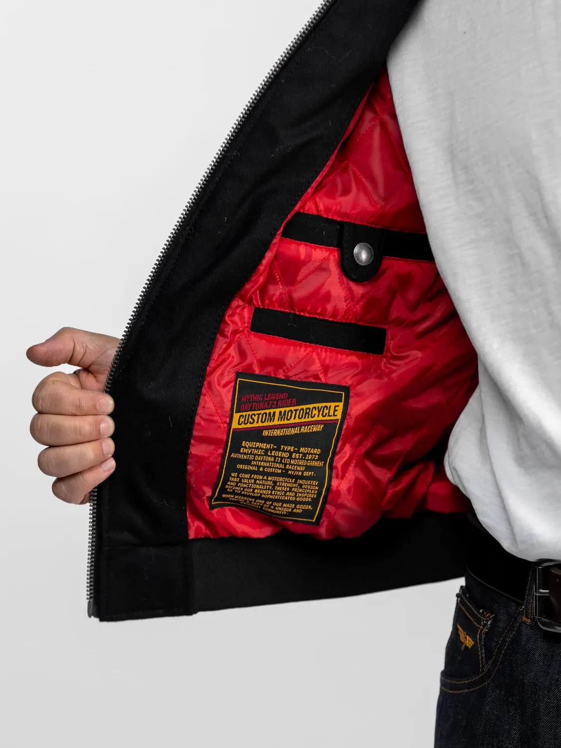 DAYTONA Ethier bomber universitaire homme laine cuir