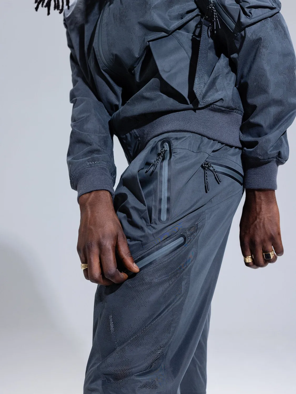 Alpha Industries Laser Cut pantalon cargo charcoal