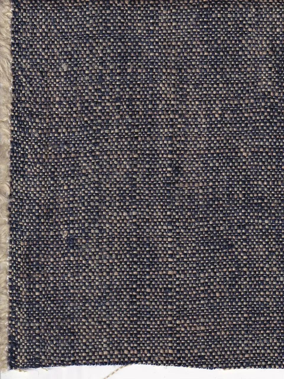 Hollington toile pur lin or marine tissu 5 m 225 g/m2