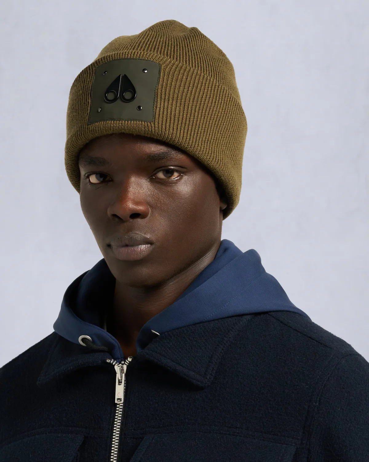Moose Knuckles Logo Icon Wool bonnet noir laine