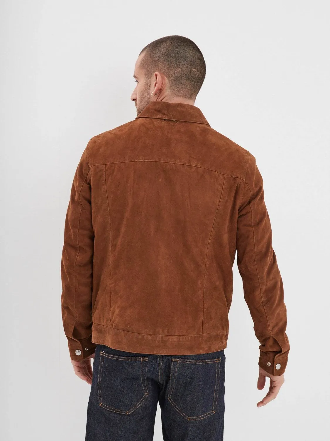 Daytona Smith FM-102574 veste daim homme tobacco chèvre
