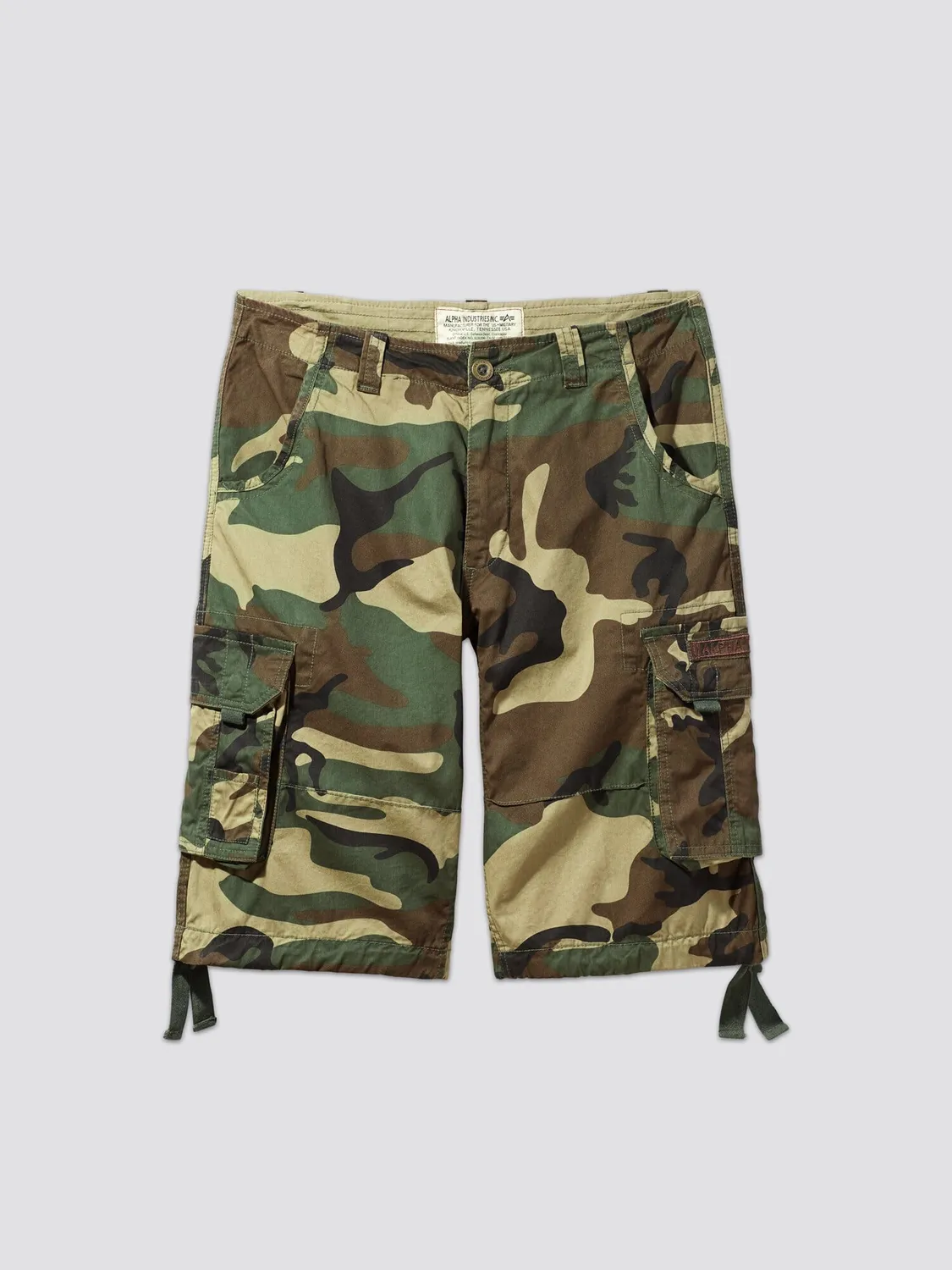 Alpha Industries Jet Short short cargo homme camo woodland coton