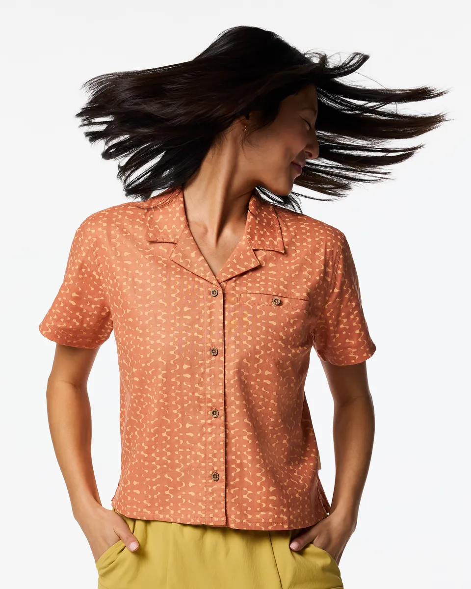 Cotopaxi Afuera Button Up chemise femme Shimmer Honeydew légère