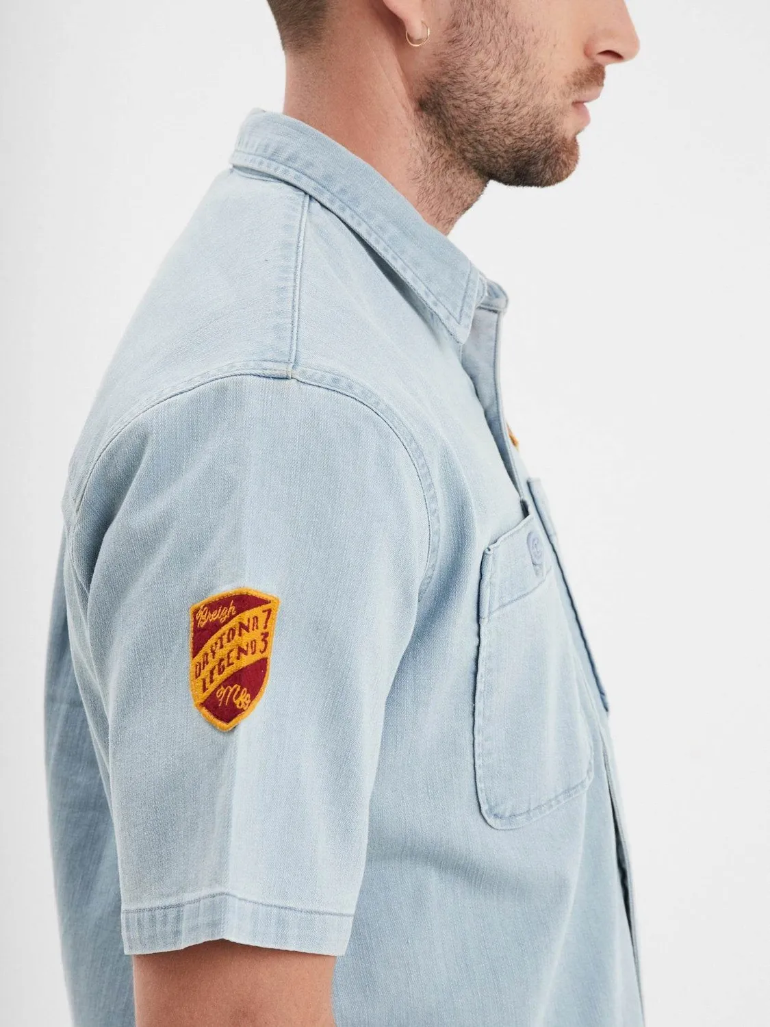 DAYTONA Boroughs chemise denim bleu délavé