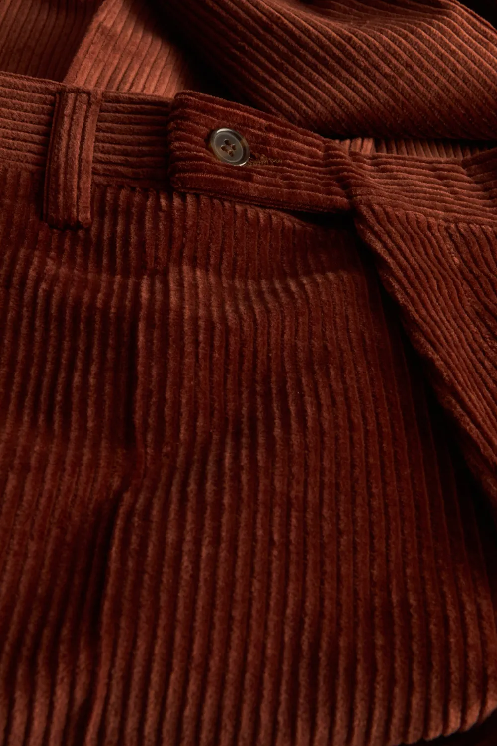 Hollington Jules ample pantalon velours châtaigne