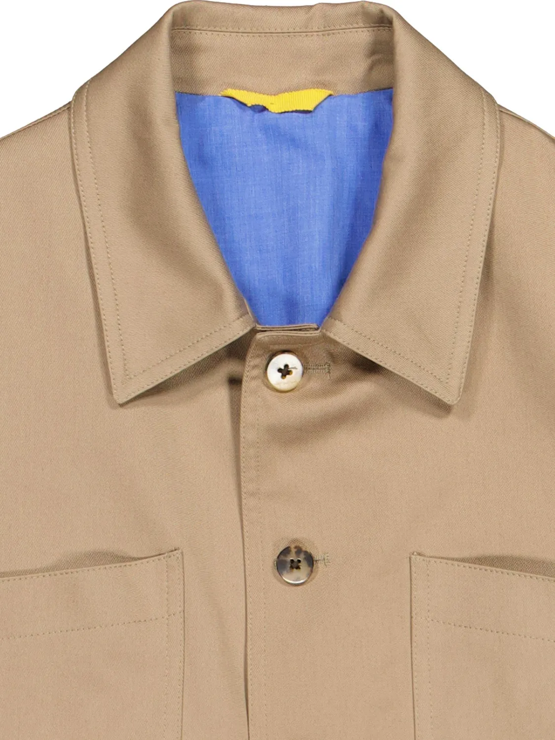 Hollington veste Lyon col charpentier coton sable