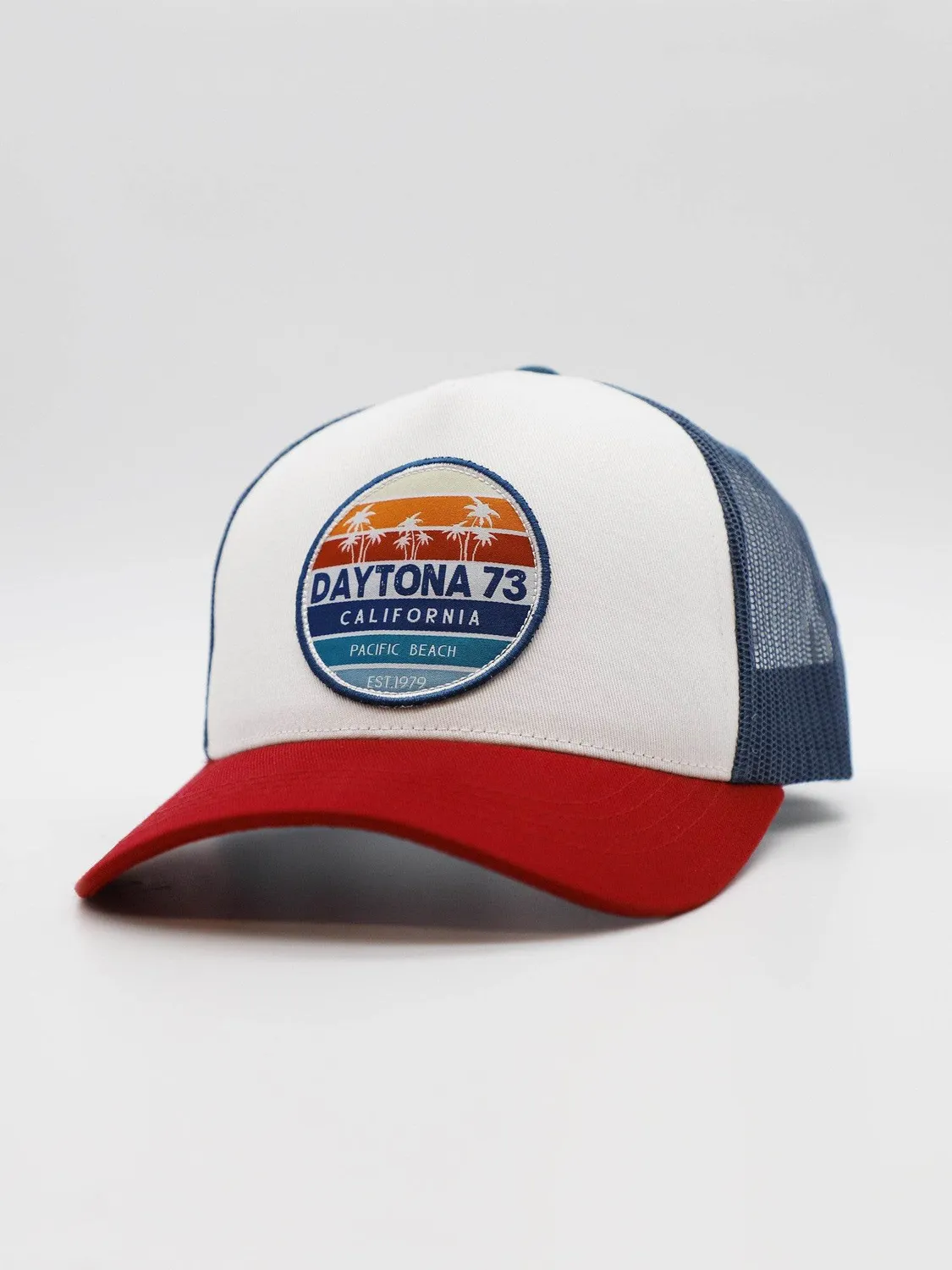 Daytona Cal Twill casquette trucker bleu beige noir