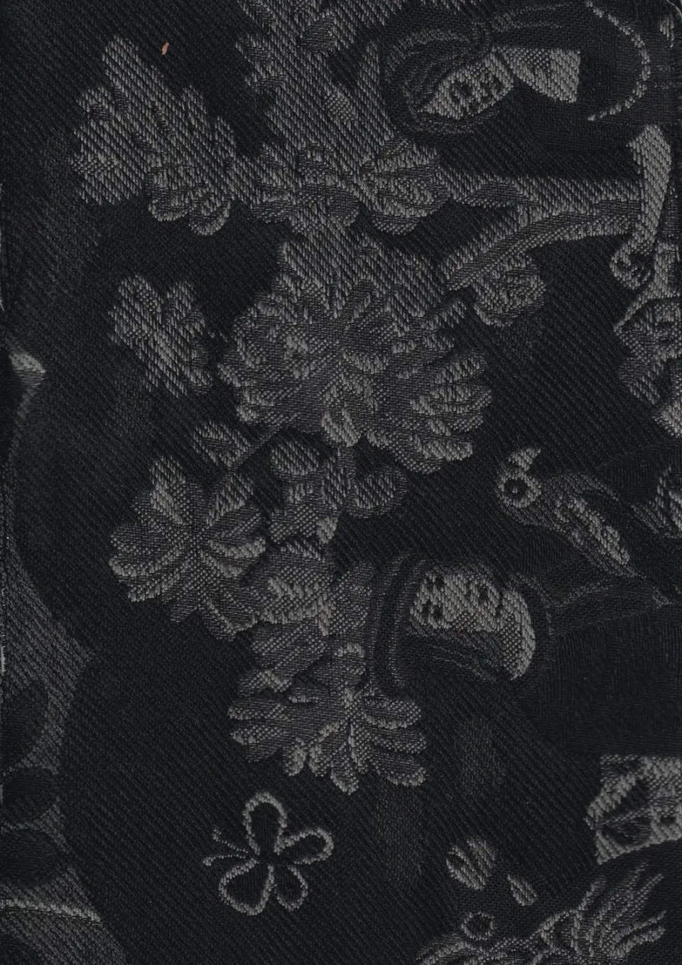 Hollington tissu scène médiévale noir gris au mètre