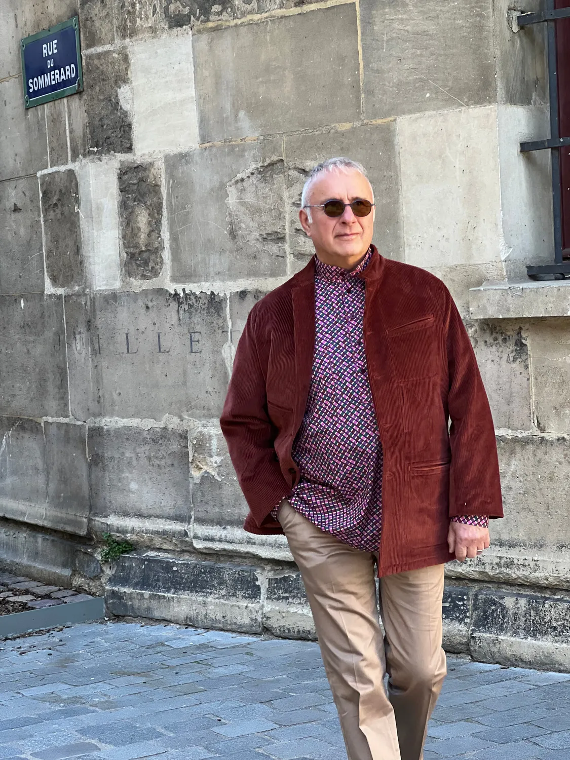 Hollington Architecte veste velours laine châtaigne