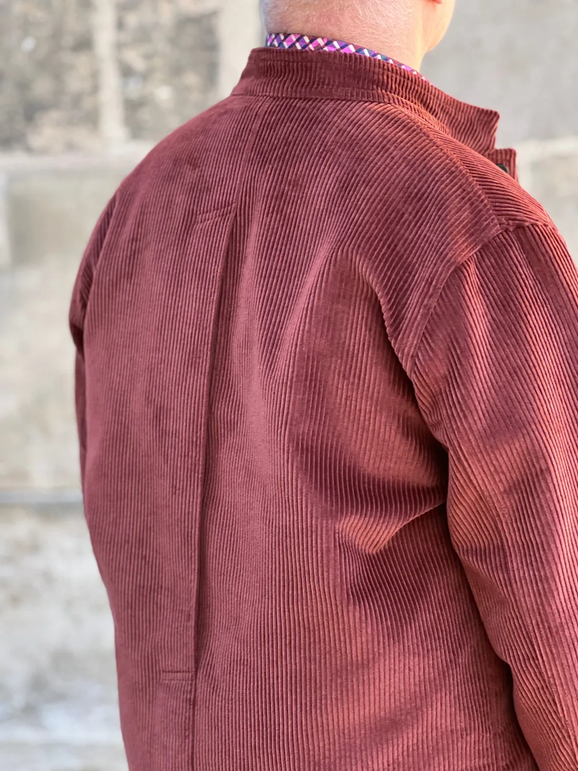 Hollington Architecte veste velours laine châtaigne