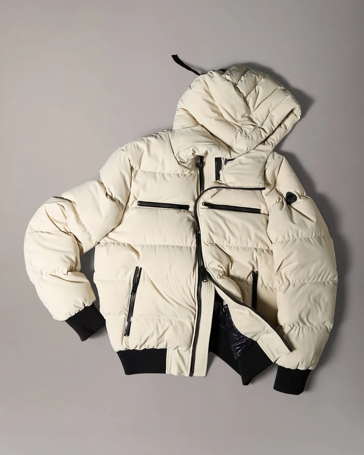 Moose Knuckles Soho bomber duvet alabaster