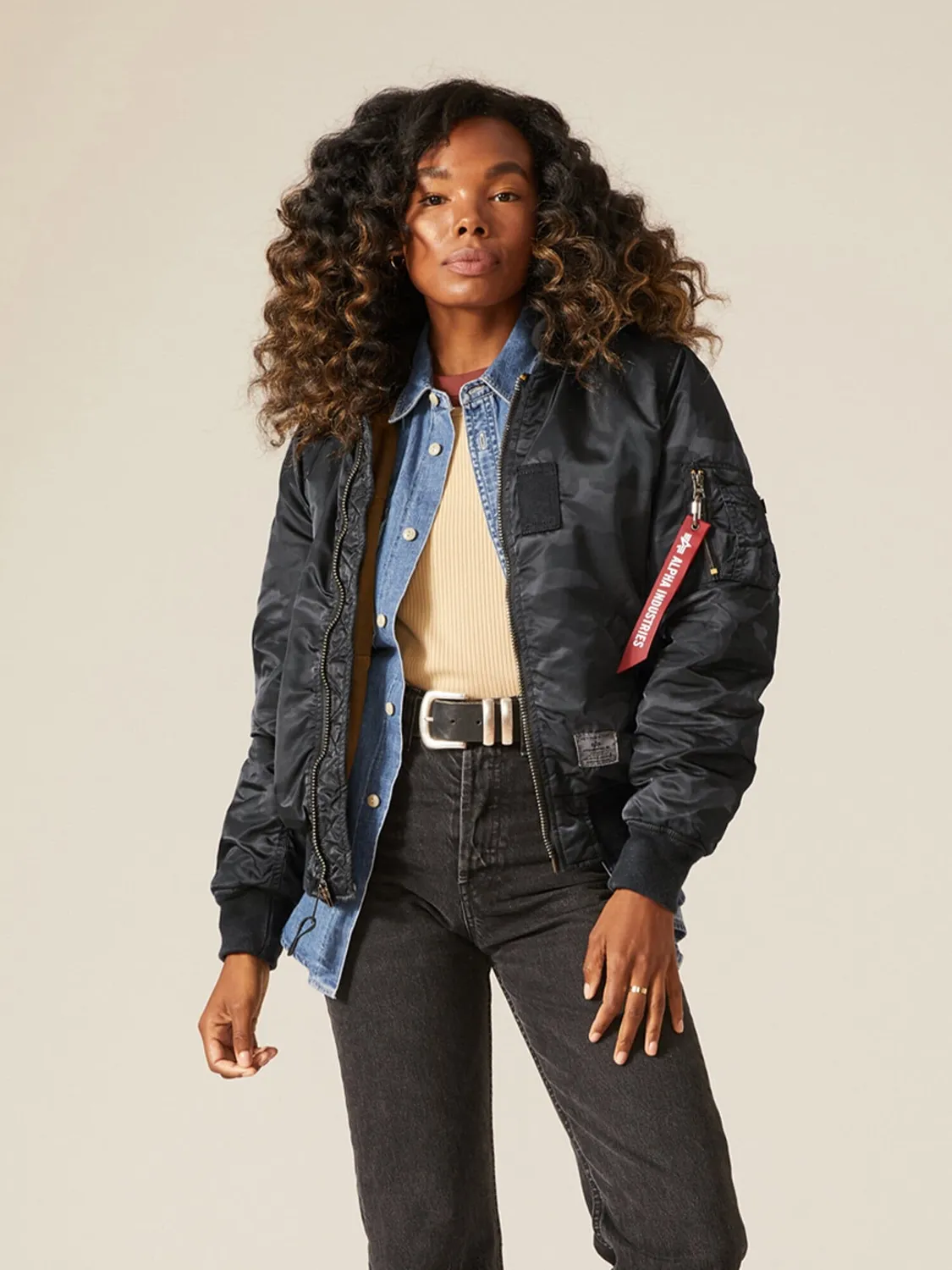 Alpha Industries MA-1 Hooded Battlewash blouson camo noir