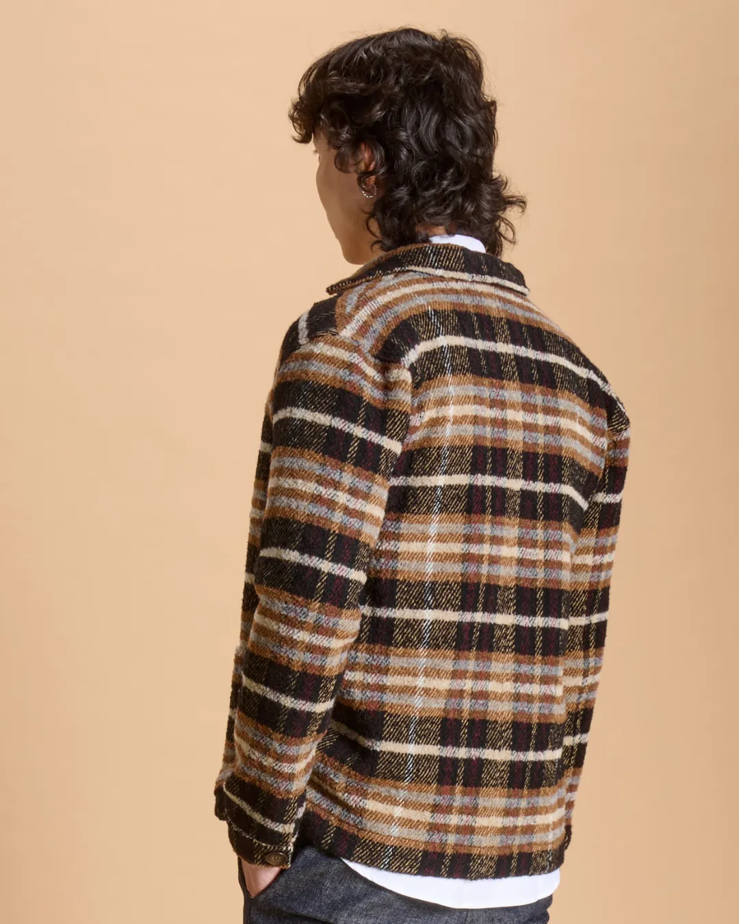 Soubacq Menaggio veste de travail laine brune