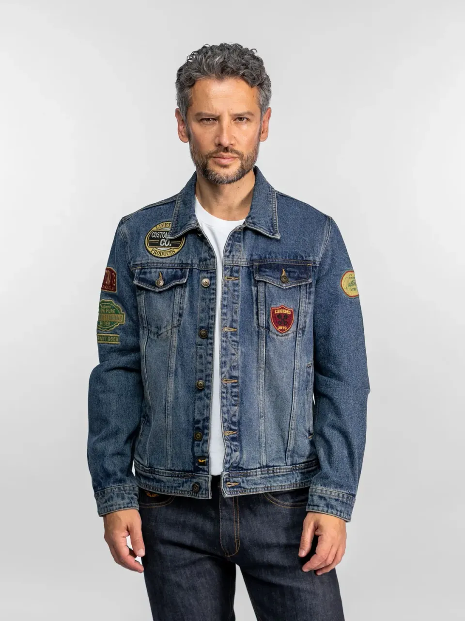 Daytona Alexis veste en jean homme dirty wash vintage
