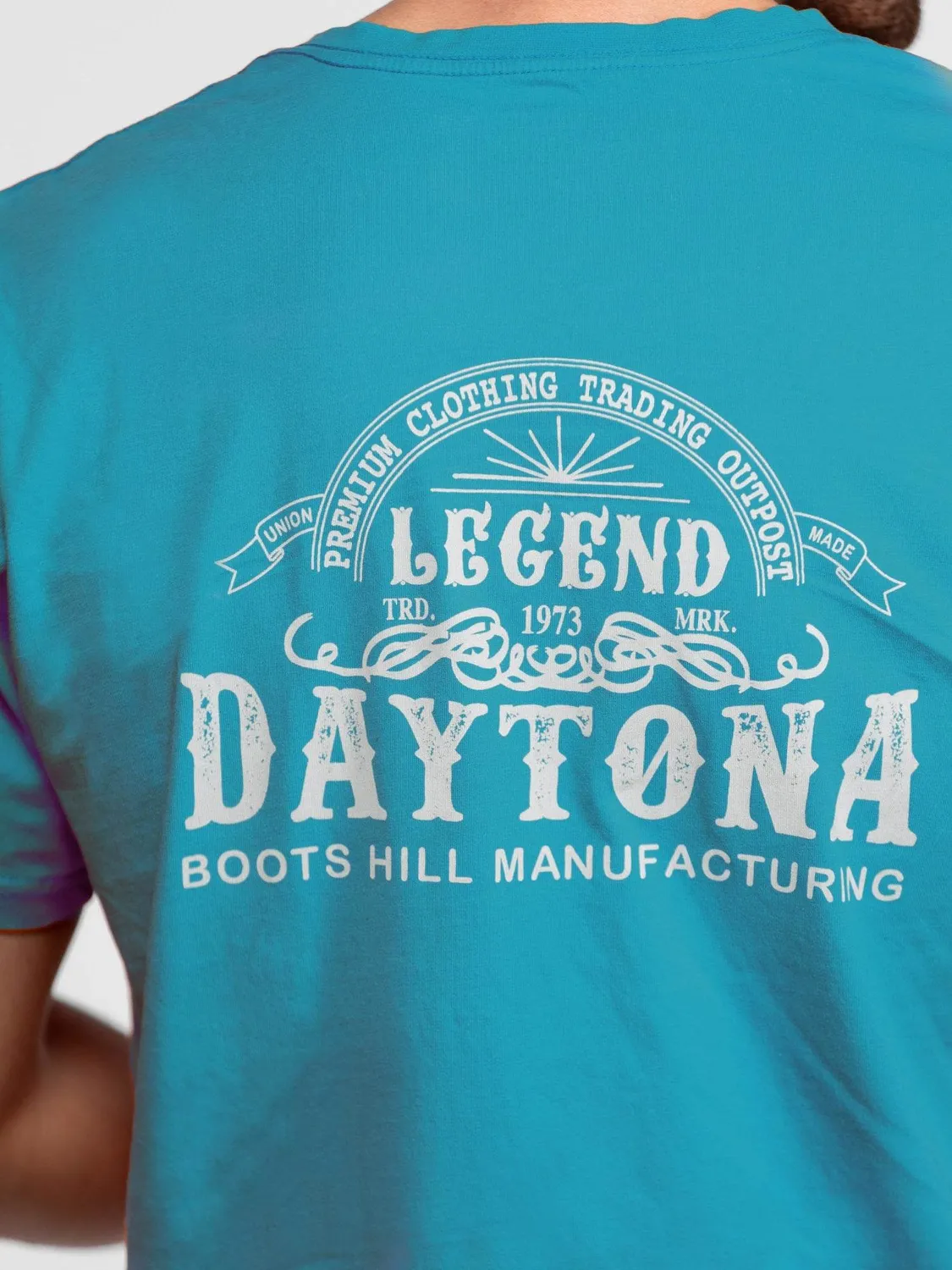 DAYTONA Donell t-shirt vintage coton bleu algiers