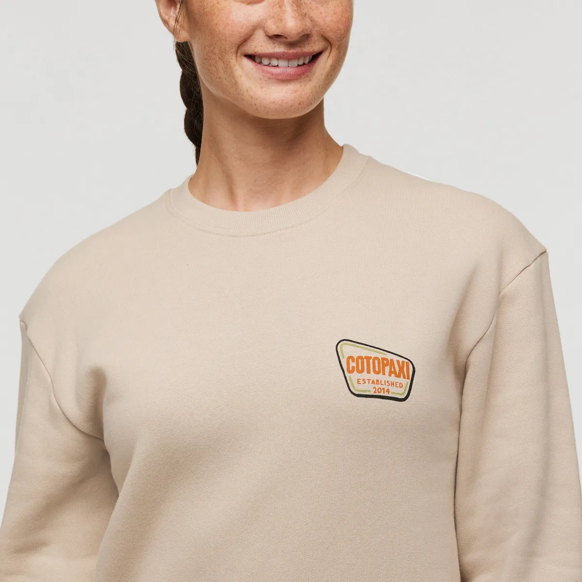 Cotopaxi Camp Life Crew sweat femme Oatmeal coton bio