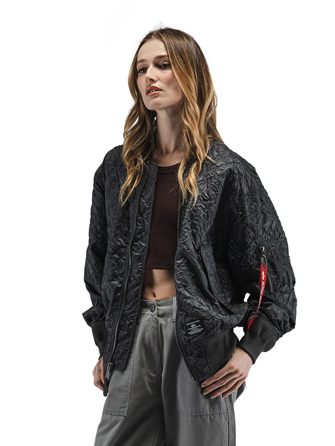 Alpha Industries L-2B Bubble blouson Charcoal femme