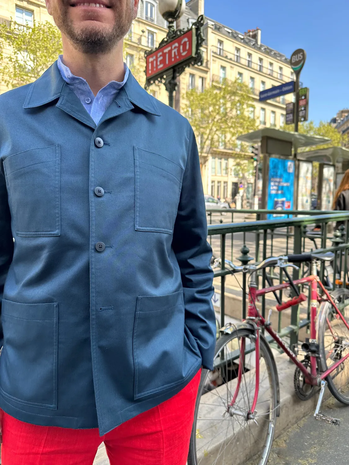 Hollington Lyon veste coton extensible dark navy