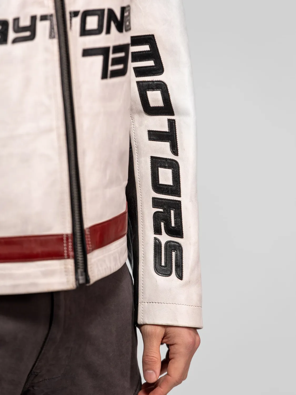 DAYTONA Sanilac Blouson racing cuir oversize vert