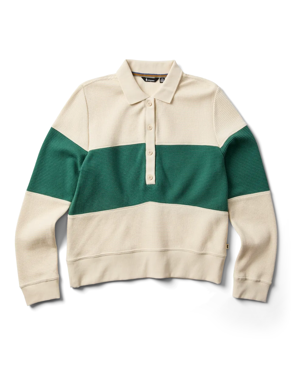 Cotopaxi Atajo Waffle polo femme Cream Juniper nid d'abeille