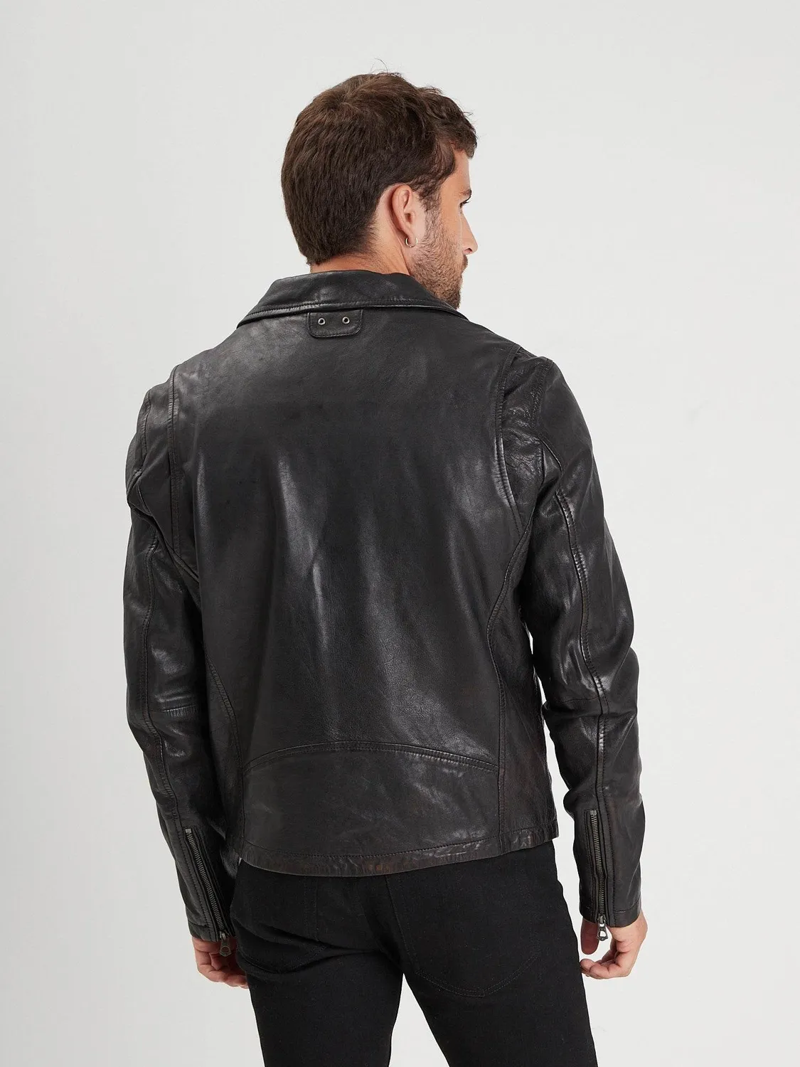DAYTONA Miami blouson cuir agneau noir biker