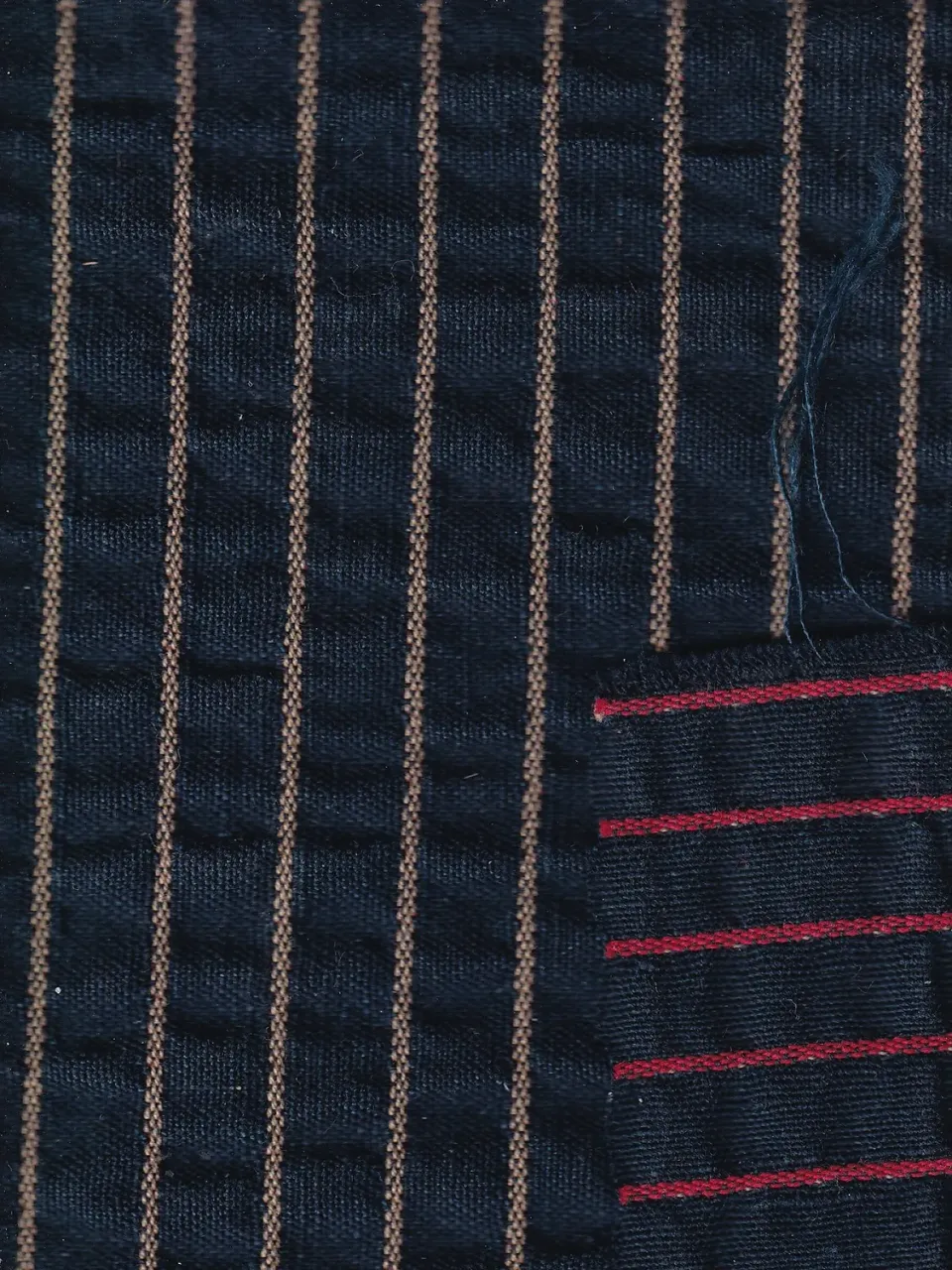 Hollington toile coton tissu double-face 3m navy