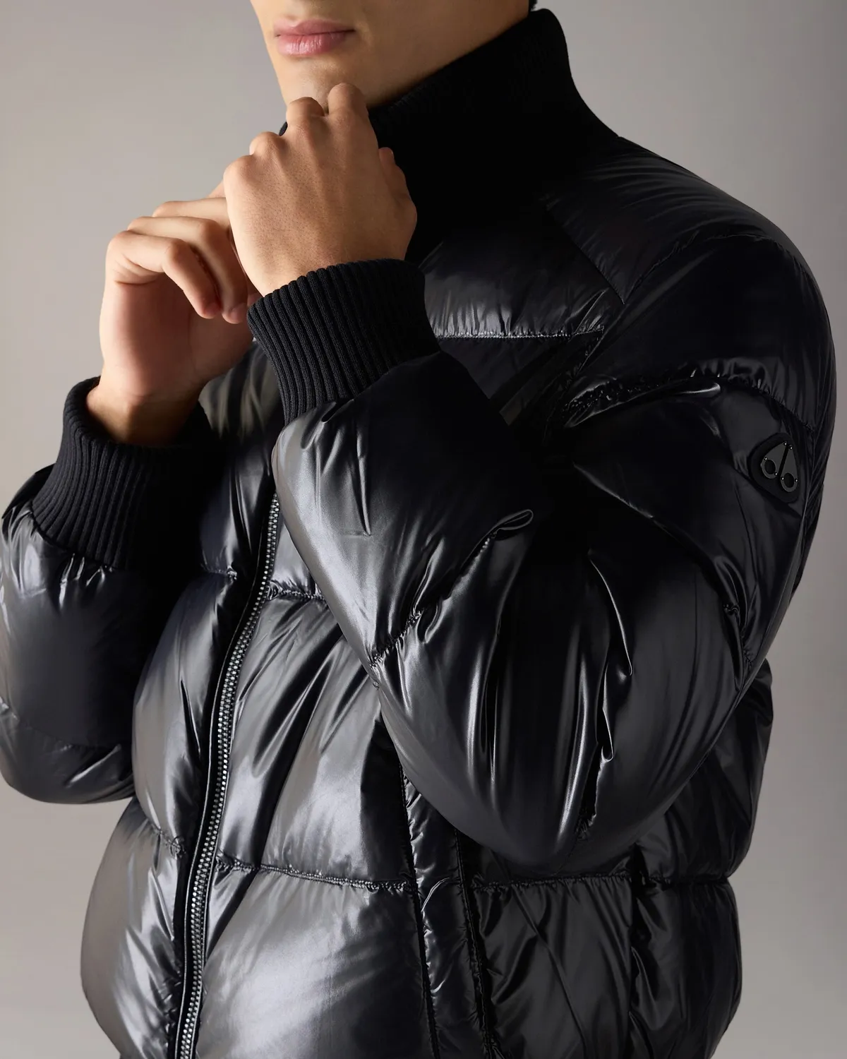 Moose Knuckles Kings bomber duvet noir