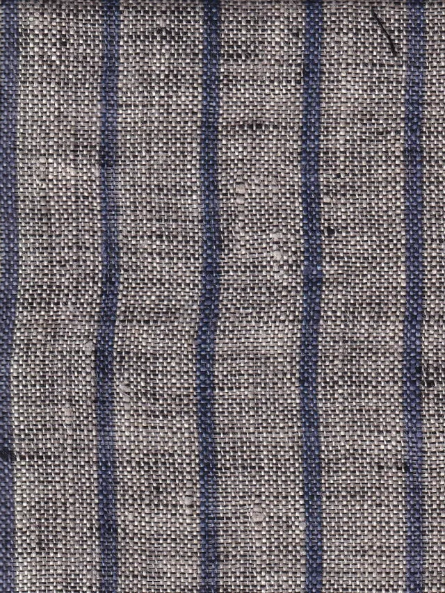 Hollington toile grège rayures tissu 5 m pur lin