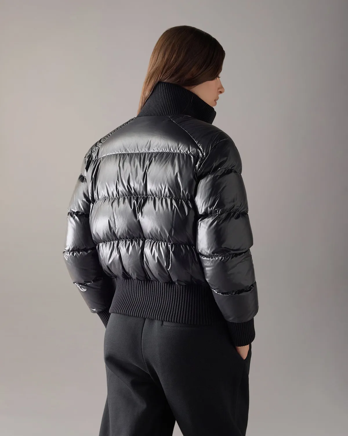 Moose Knuckles Queens bomber duvet noir