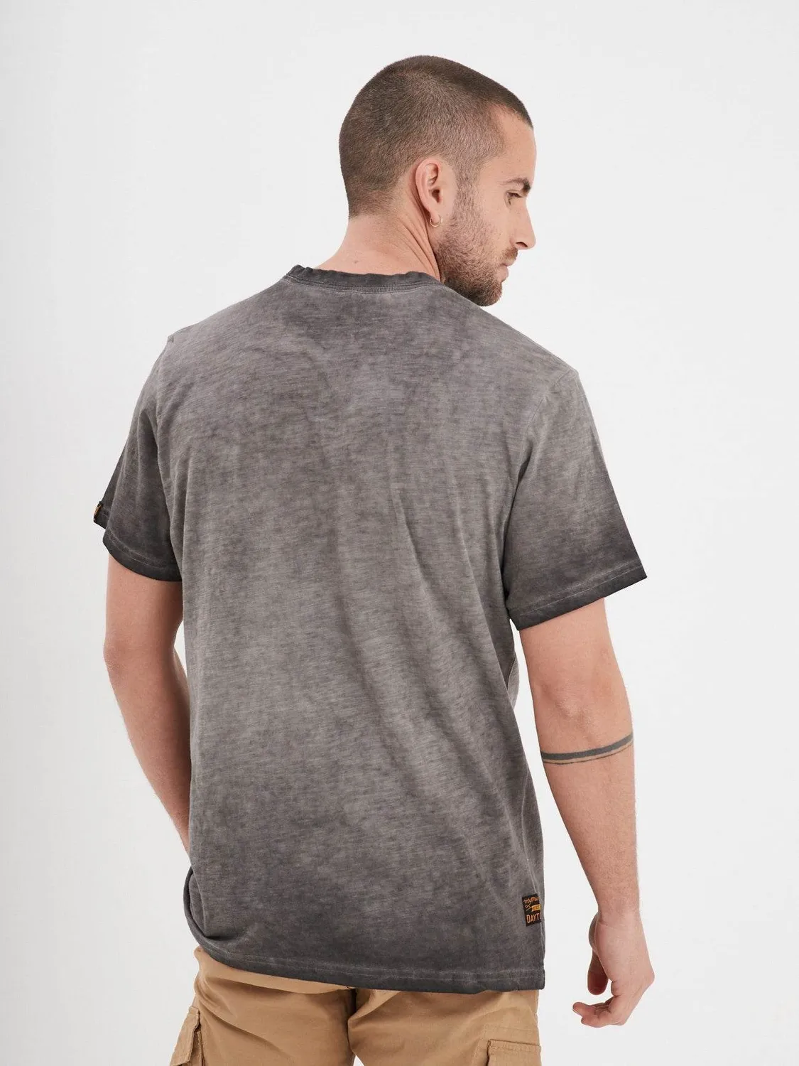 Daytona Free Rider t-shirt homme noir coton flammé