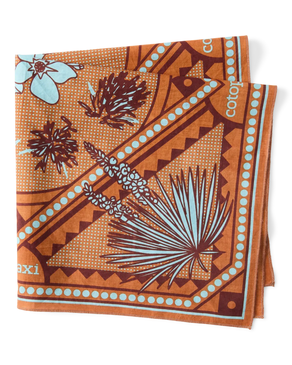 Cotopaxi Organic Cotton bandana Llama Camp coton bio