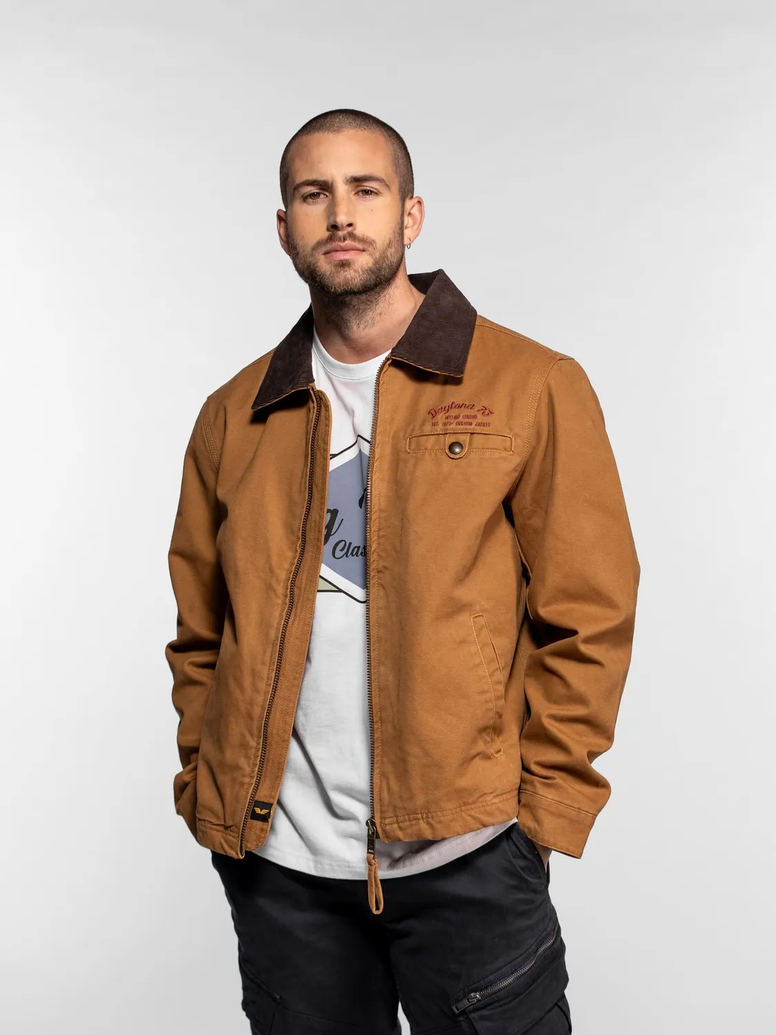 Daytona Maccon veste worker toile coton black robuste