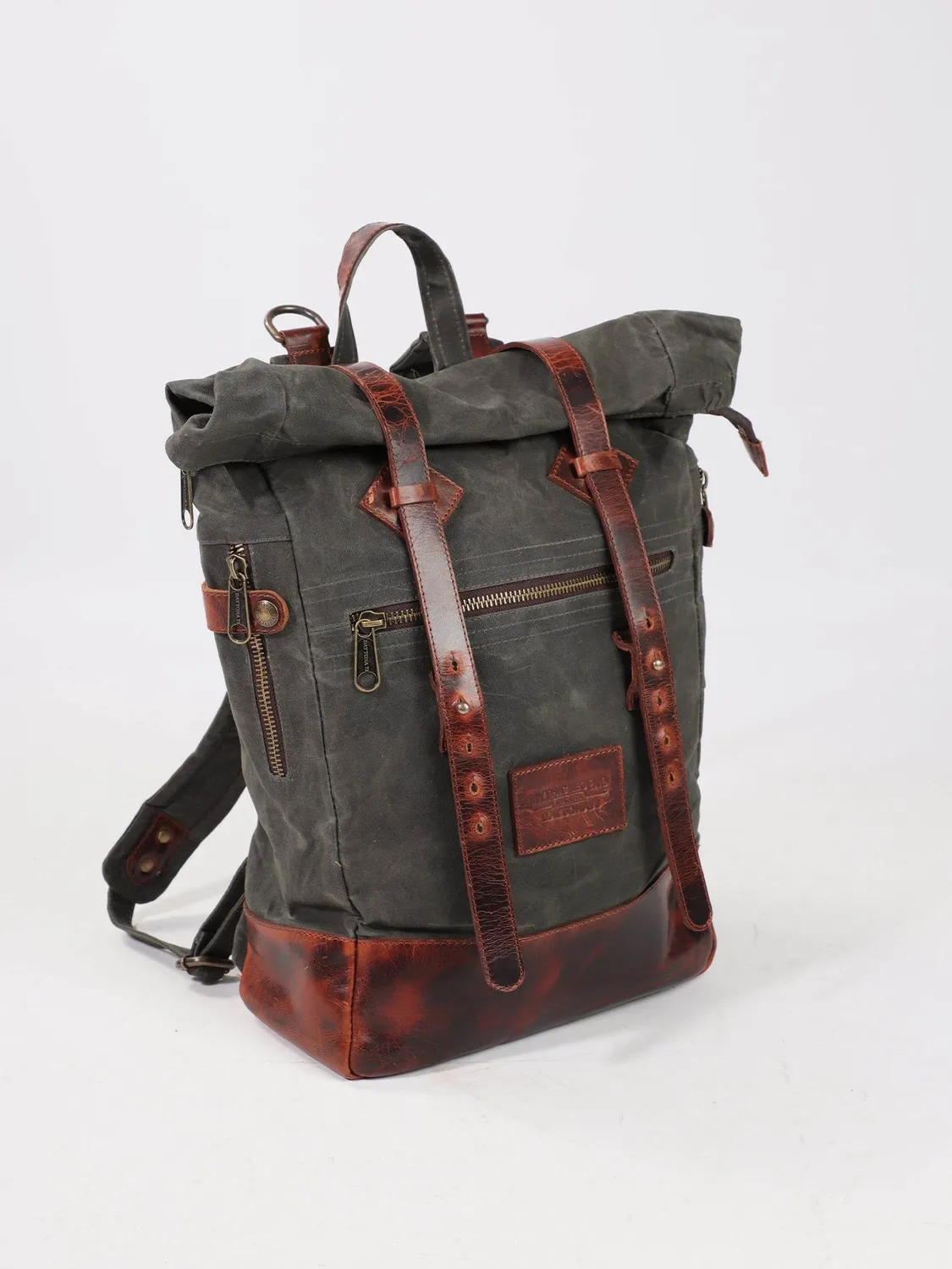 Daytona Mercado sac à dos toile cirée Dark Cognac