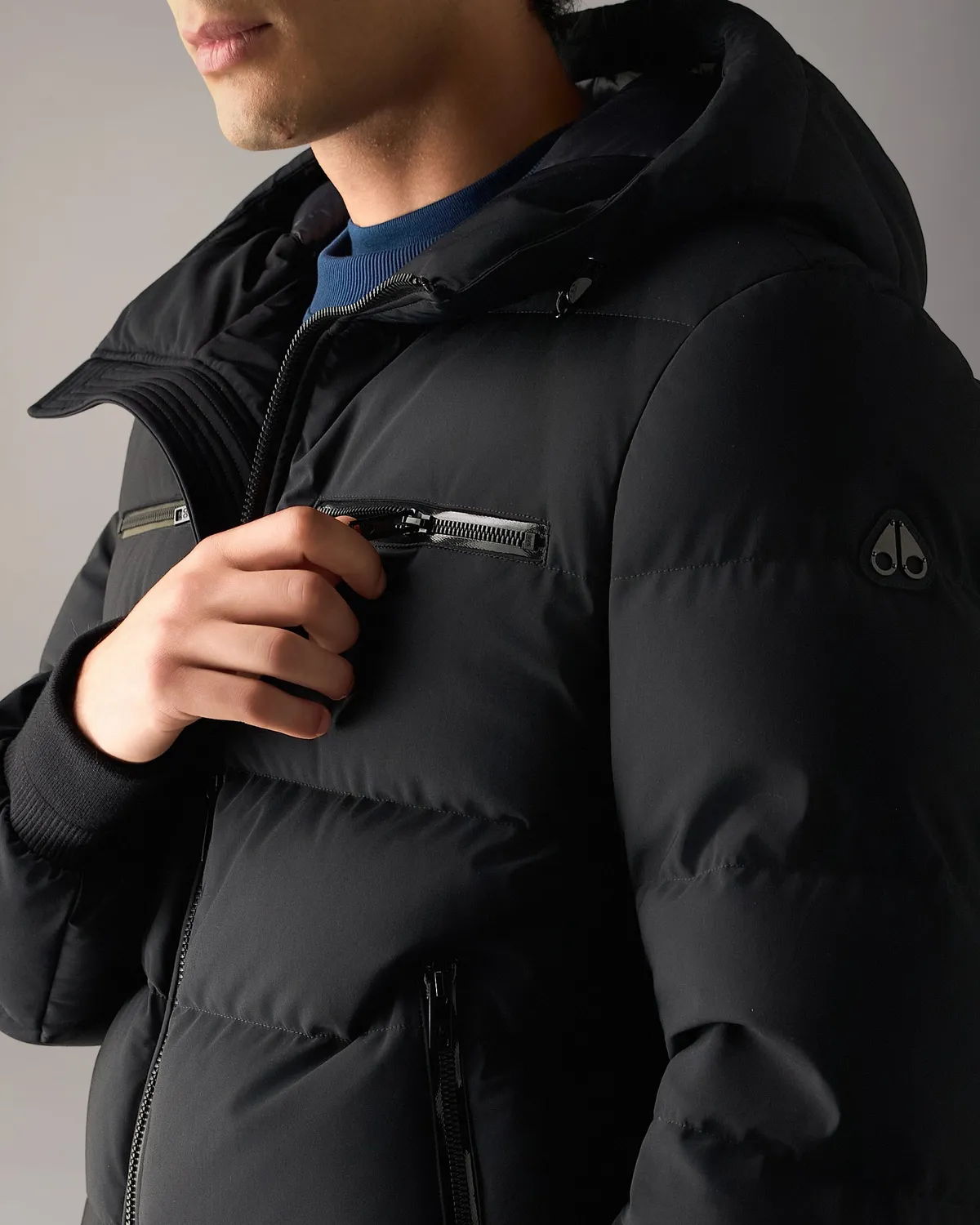 Moose Knuckles Soho Down Bomber blouson noir homme en duvet