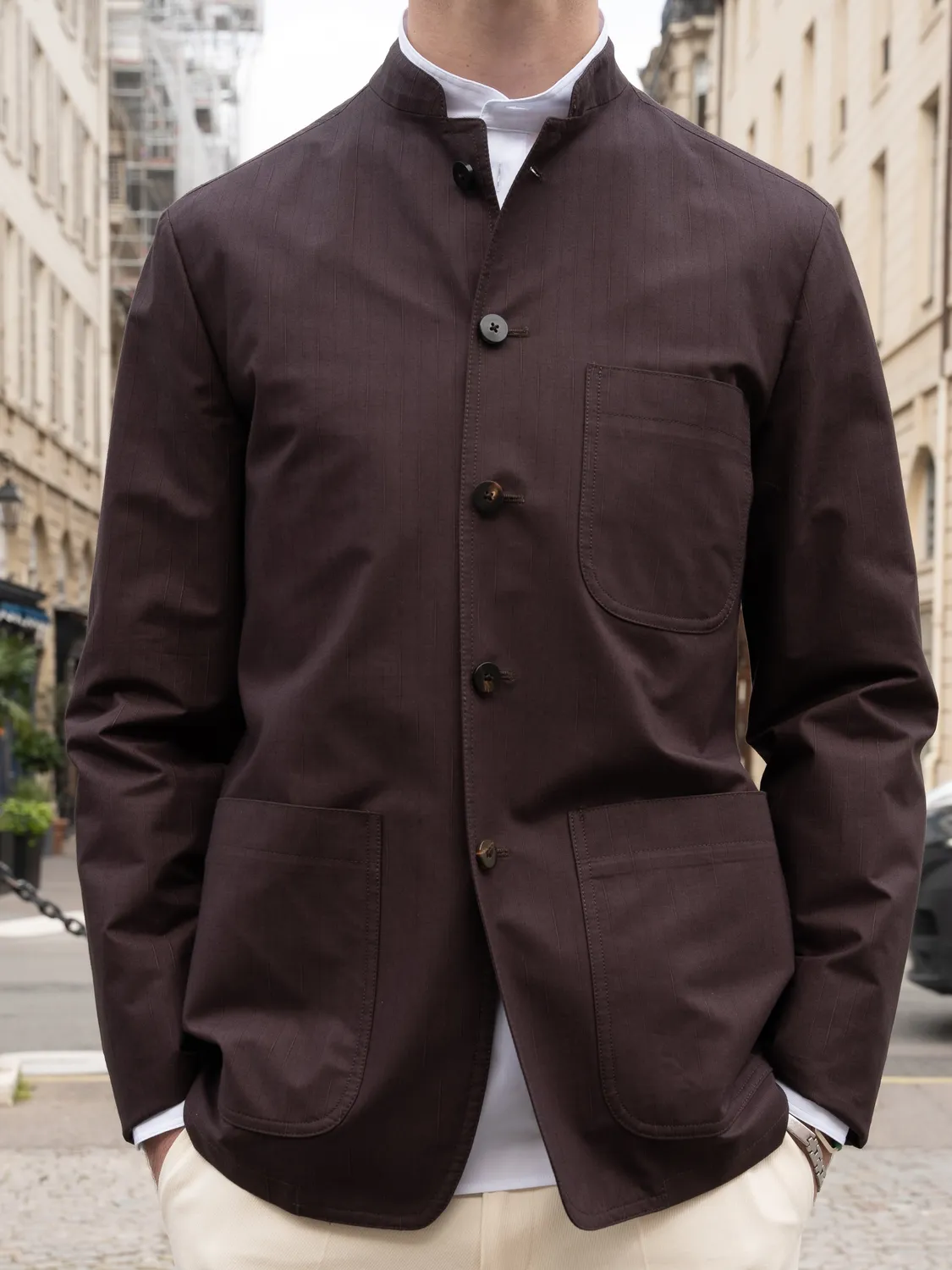 Hollington veste Tyrol coton stretch brun rembrandt
