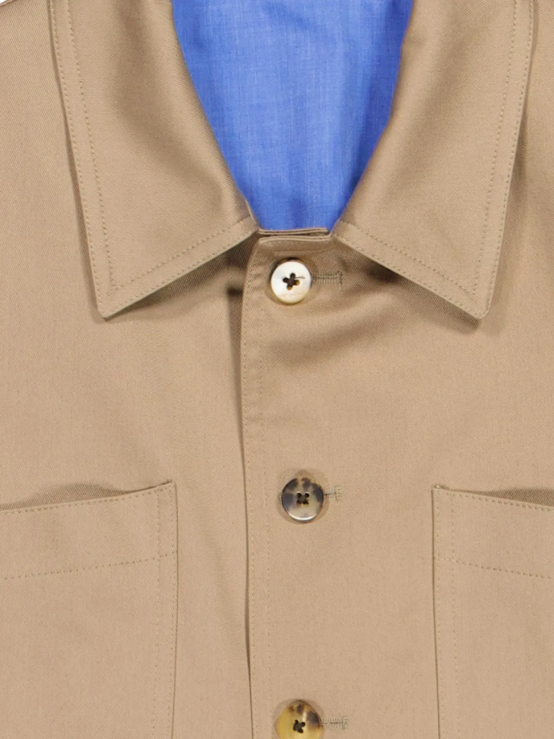 Hollington veste Lyon col charpentier coton sable