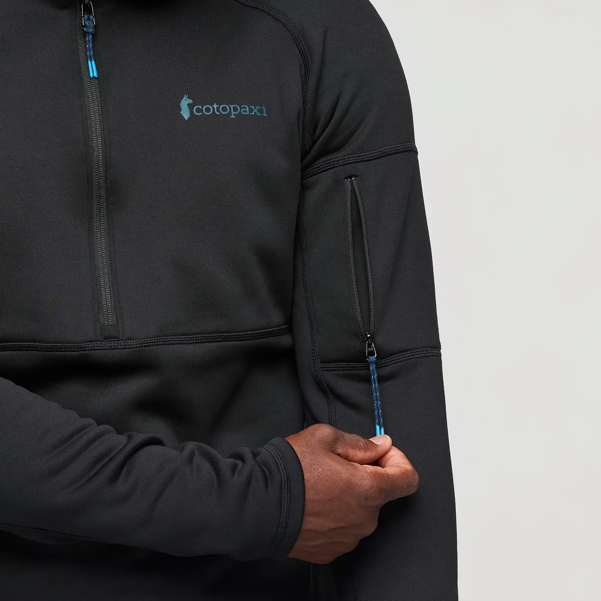 Cotopaxi Tempa Fleece Half-Zip pull homme noir polyester recyclé