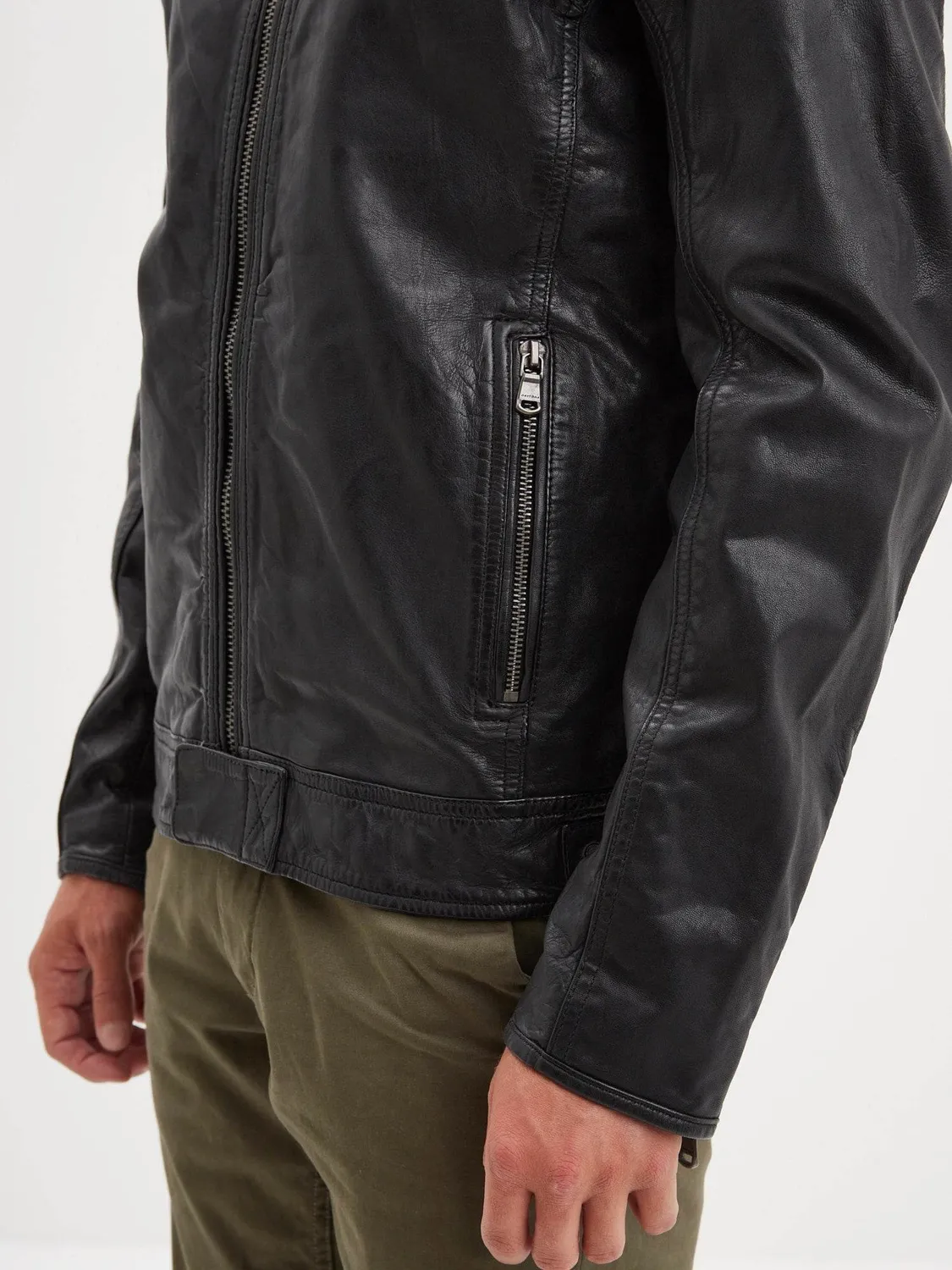 Daytona Dustin Blouson cuir homme mouton col motard
