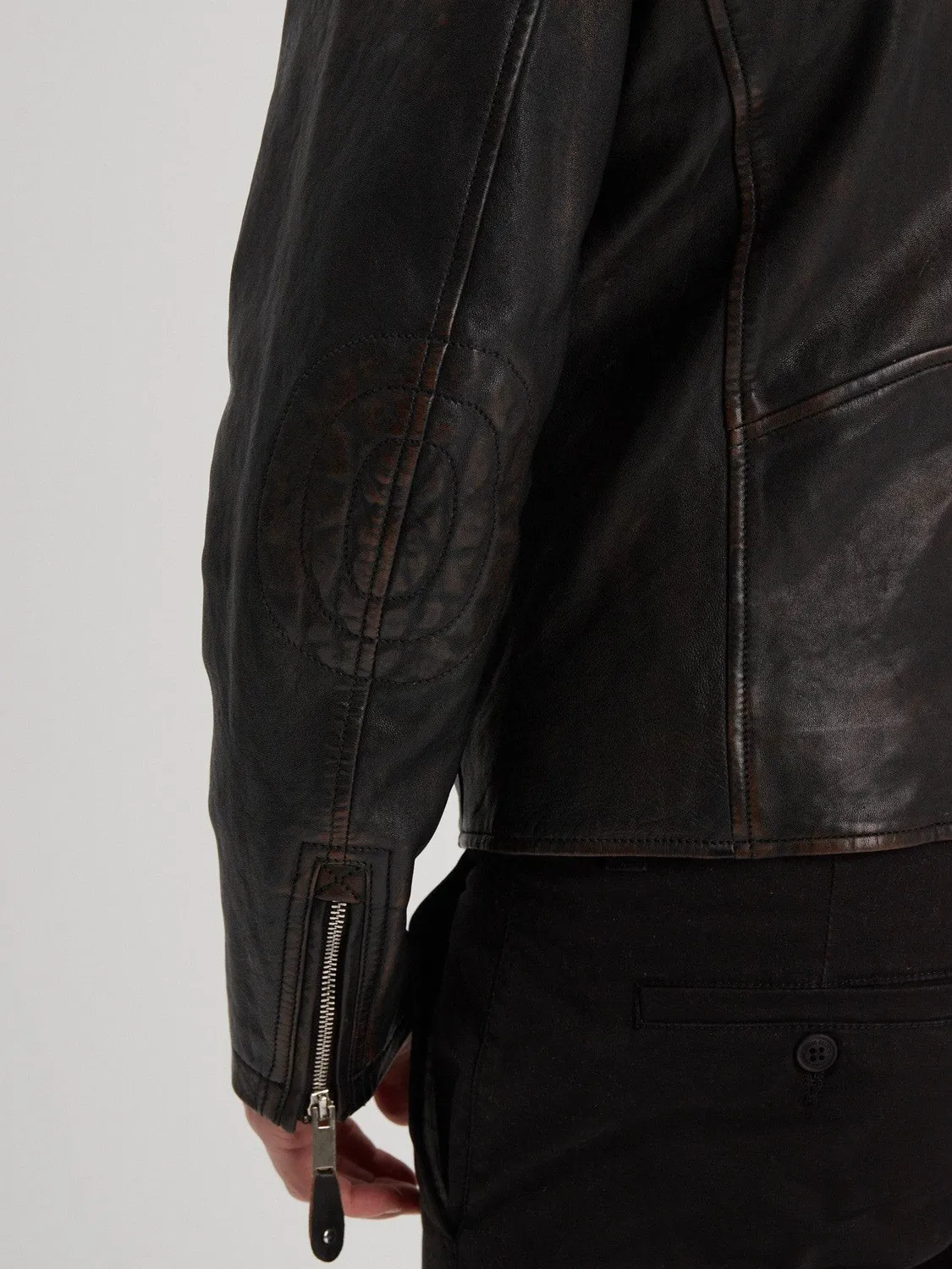 DAYTONA Houghton blouson cuir vintage noir agneau