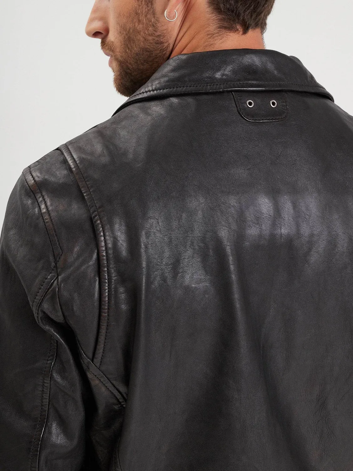 DAYTONA Miami blouson cuir agneau noir biker
