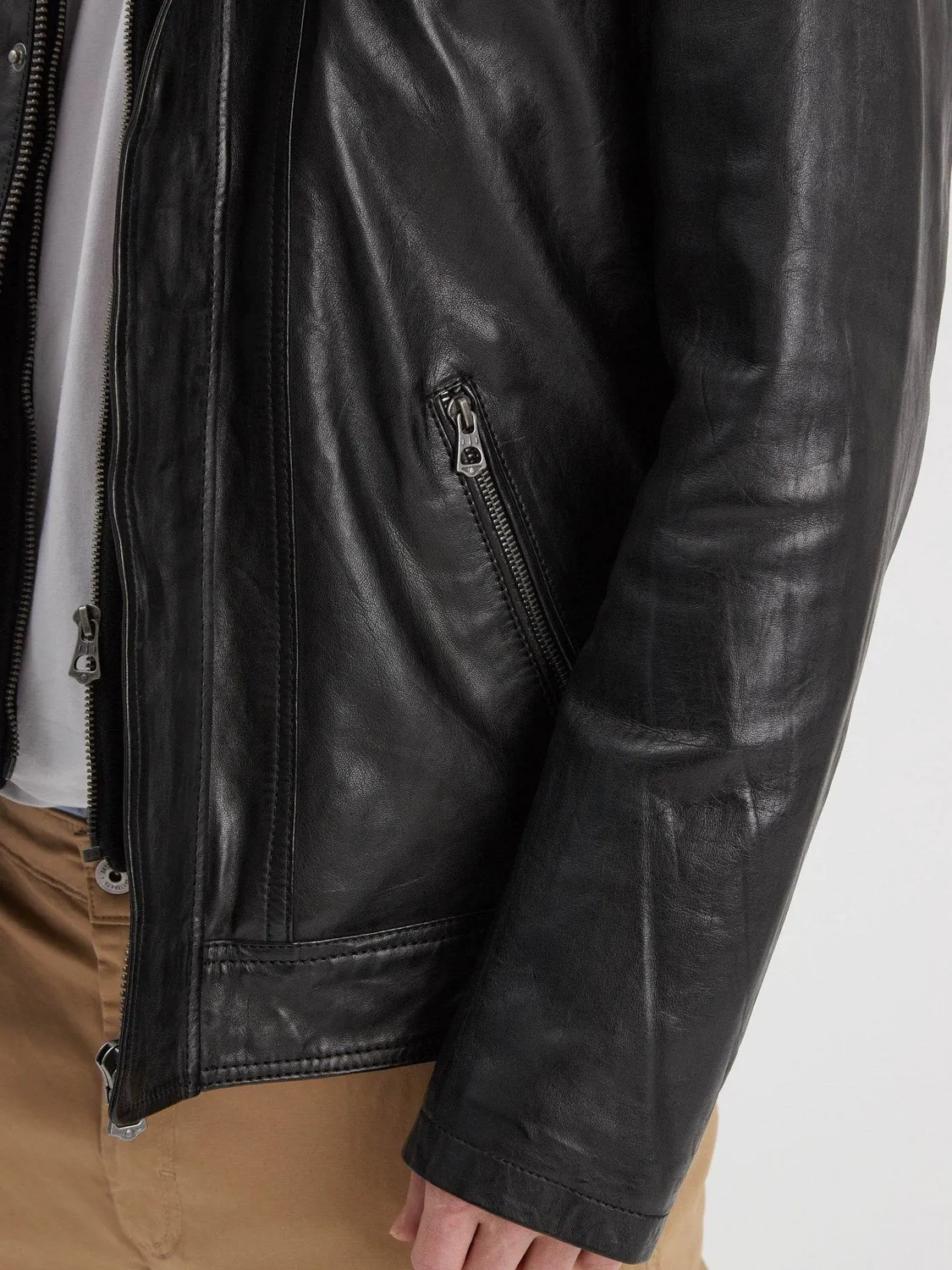 Daytona Falconero blouson cuir noir col montant