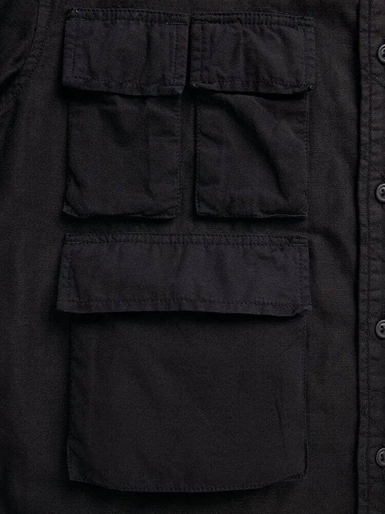 Alpha Industries Multi Pocket chemise manches longues noire coton