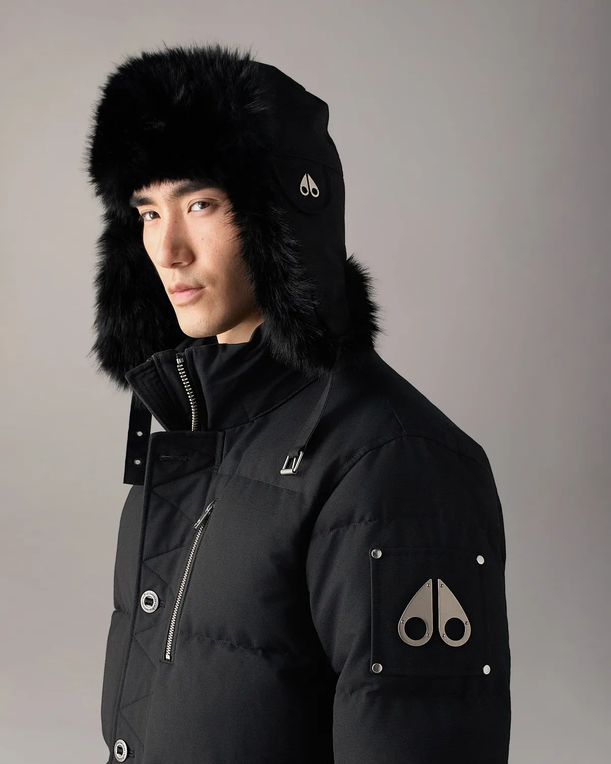 Moose Knuckles Originals Trapper chapka noire fourrure