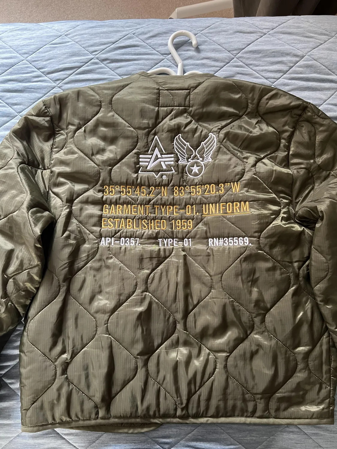 Alpha Industries ALS/92 liner matelassé vert léger