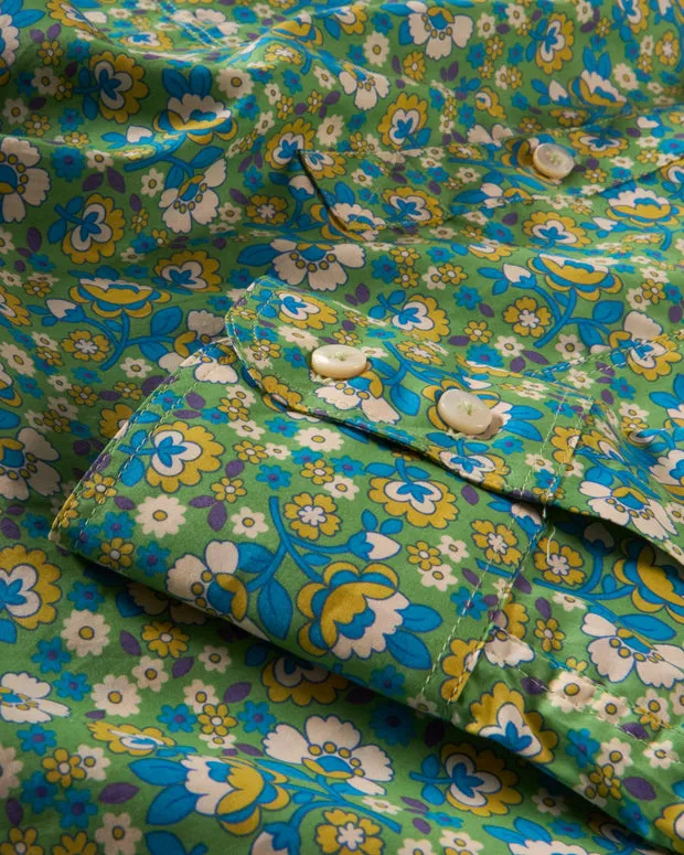 Hollington chemise col mao coton liberty garden