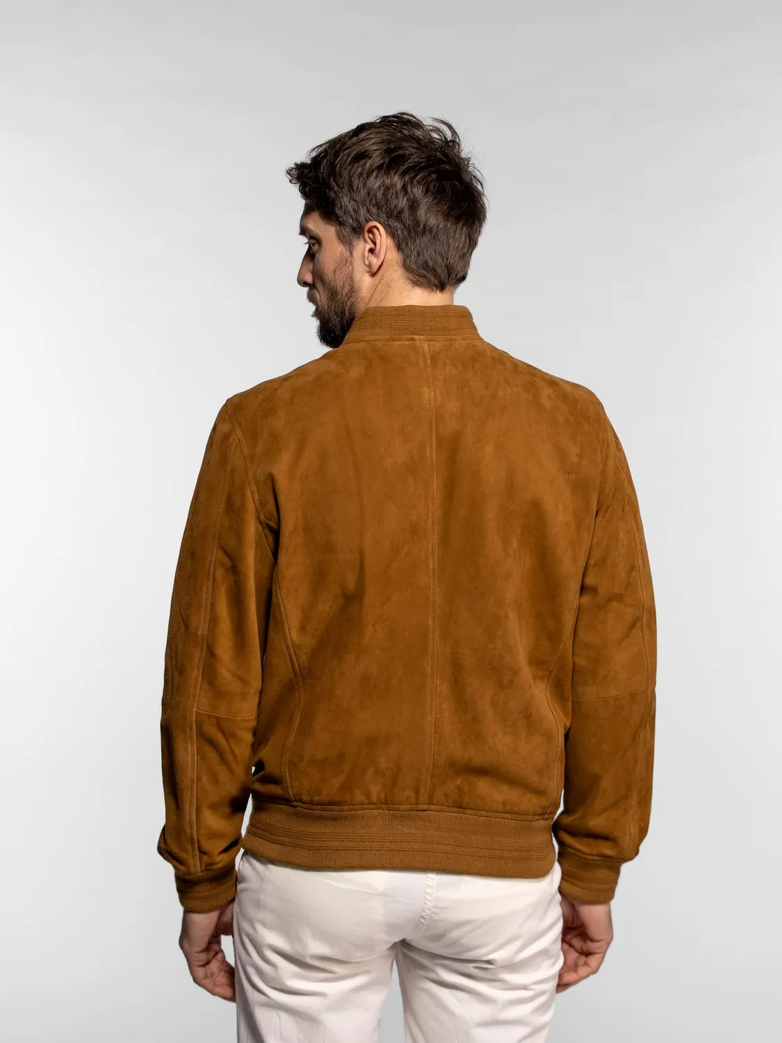 Daytona Gila bomber cuir suédé Cognac homme