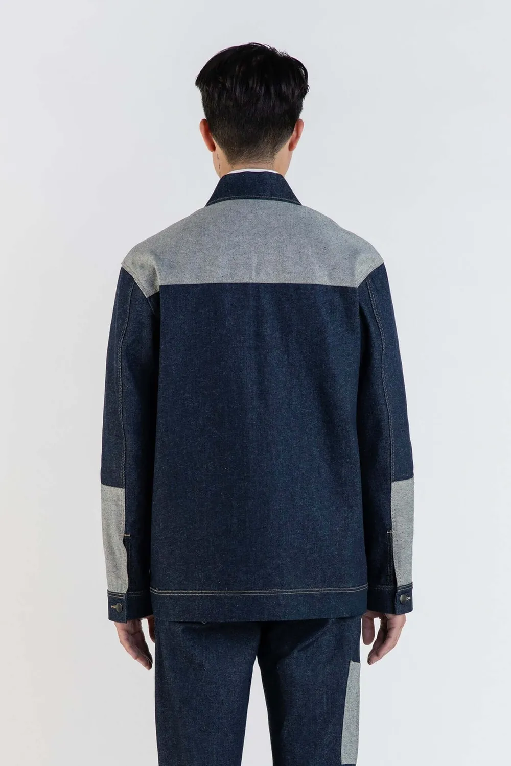 LEBRUN Worker Bleu Veste Coton Automne Hiver