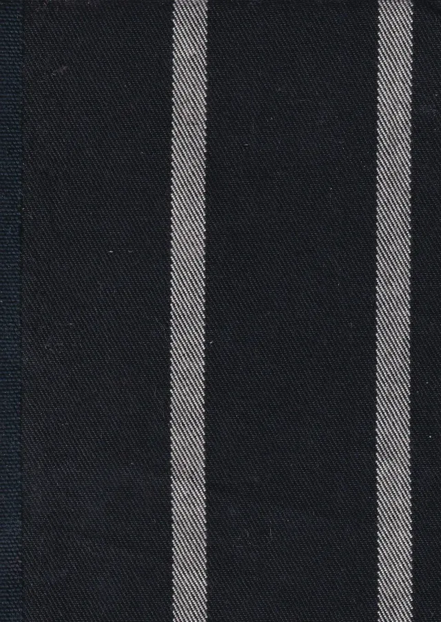 HOLLINGTON tissu toile coton noir rayures Corto Maltese 6 m
